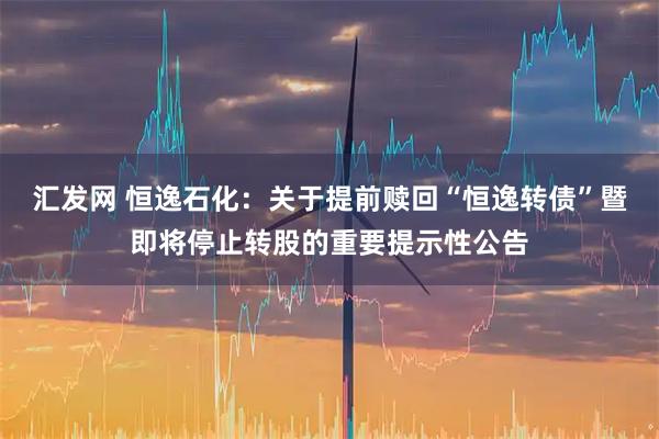 汇发网 恒逸石化：关于提前赎回“恒逸转债”暨即将停止转股的重要提示性公告