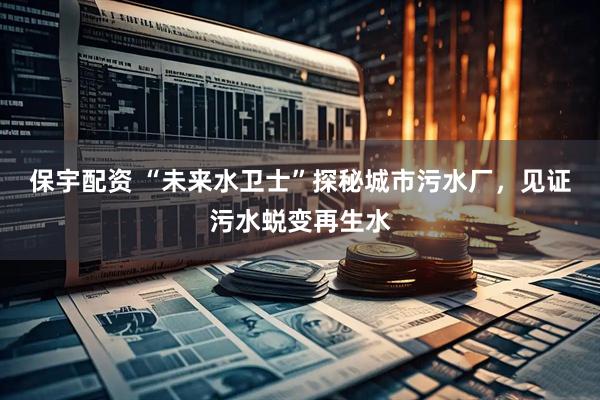 保宇配资 “未来水卫士”探秘城市污水厂，见证污水蜕变再生水